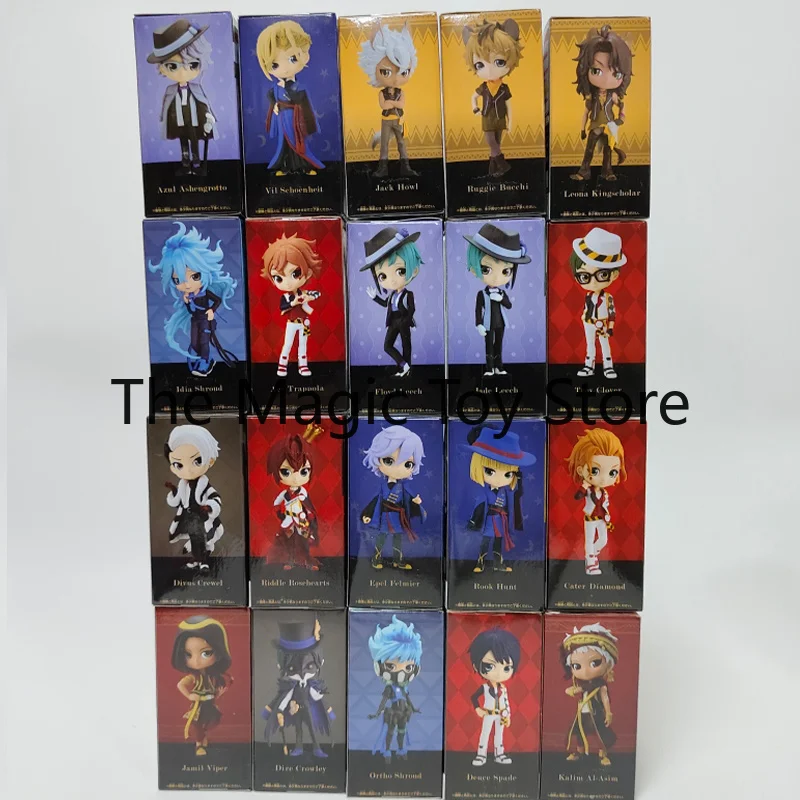 

Original Bandai Q posket Disney Twisted Wonderland Leona Jack Azul Collectible Action Figure Model Toys Gifts