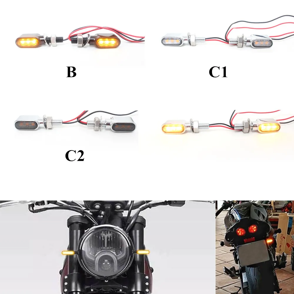 

Светодиодный мини-указатель поворота для мотоцикла, 12 В, индикатор хода, мигающий желтый свет, для Honda Kawasaki Suzuki Yamaha