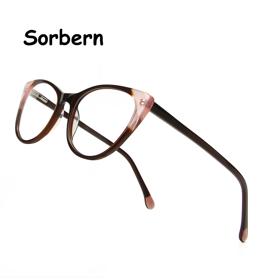 Small Acetate Glasses Frame Women Cat Eye Myopia Prescription Eyewear Narrow Optical Eyeglasses Frame Trending Ladie's Eyewear