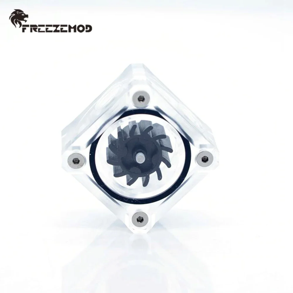 FREEZEMOD Cuboid Water Flow Transperant 3 Way Indicator Square Liquid Cube 3-way Flowmeter Observing Water Cooler LSJ-TM