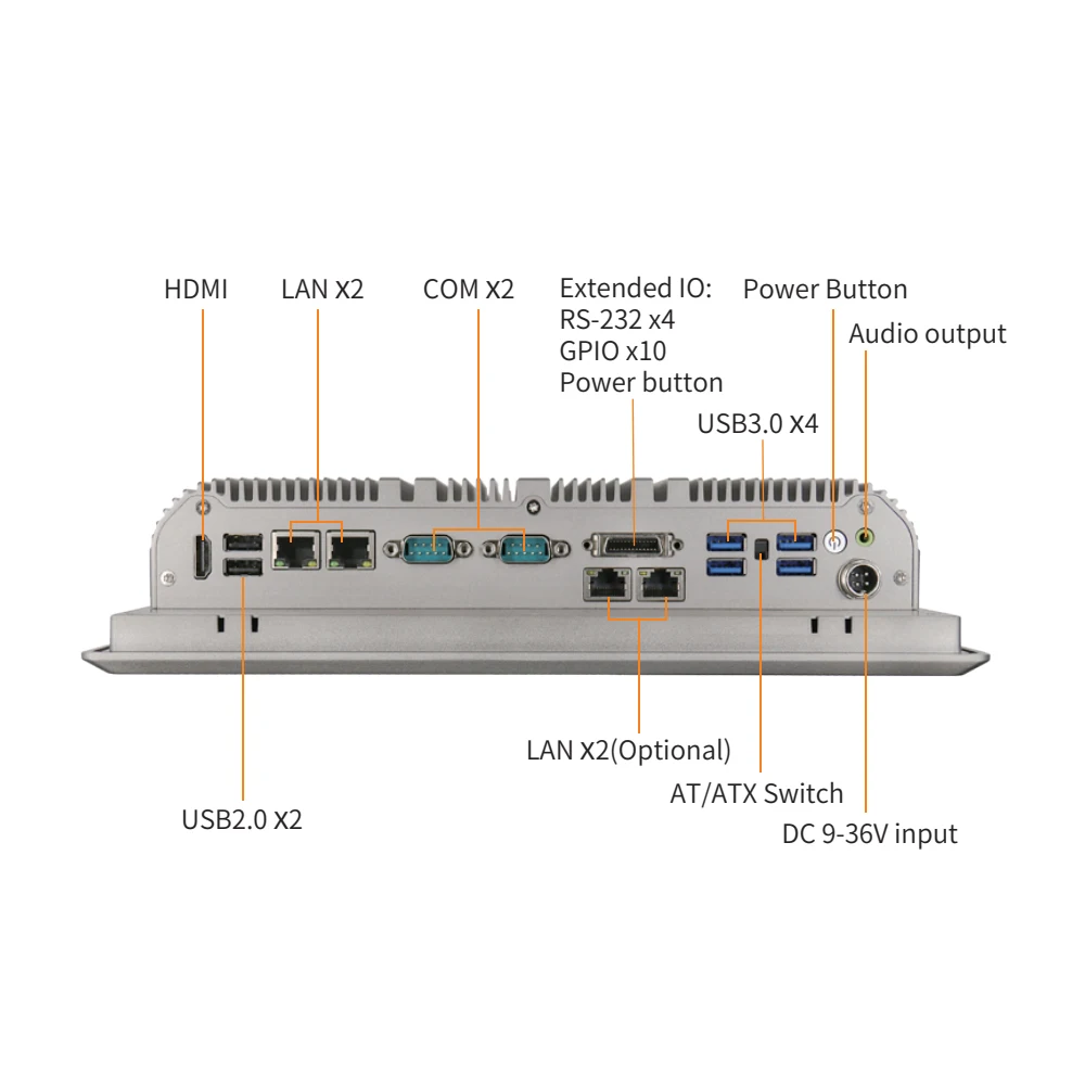 كمبيوتر لوحي متين 10.1 بوصة i5 1135G i7 1195G 10810U J4125 2Lan 2COM HD ATX كمبيوتر لوحي صناعي Windows10 5G بطاقة SIM WIFI