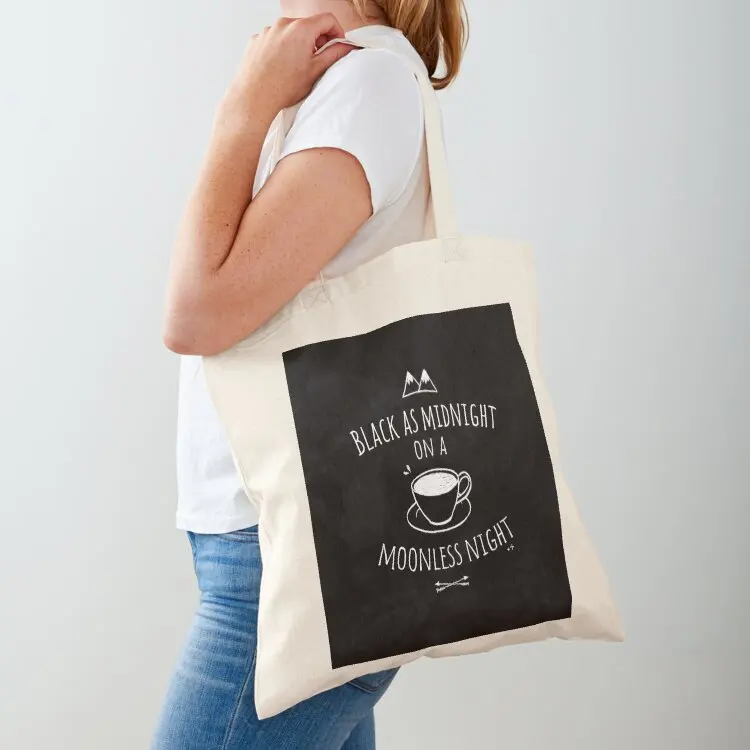 

Black as Midnight Tote Bag eco pack women bag Canvas stote bag Canvas shoulder