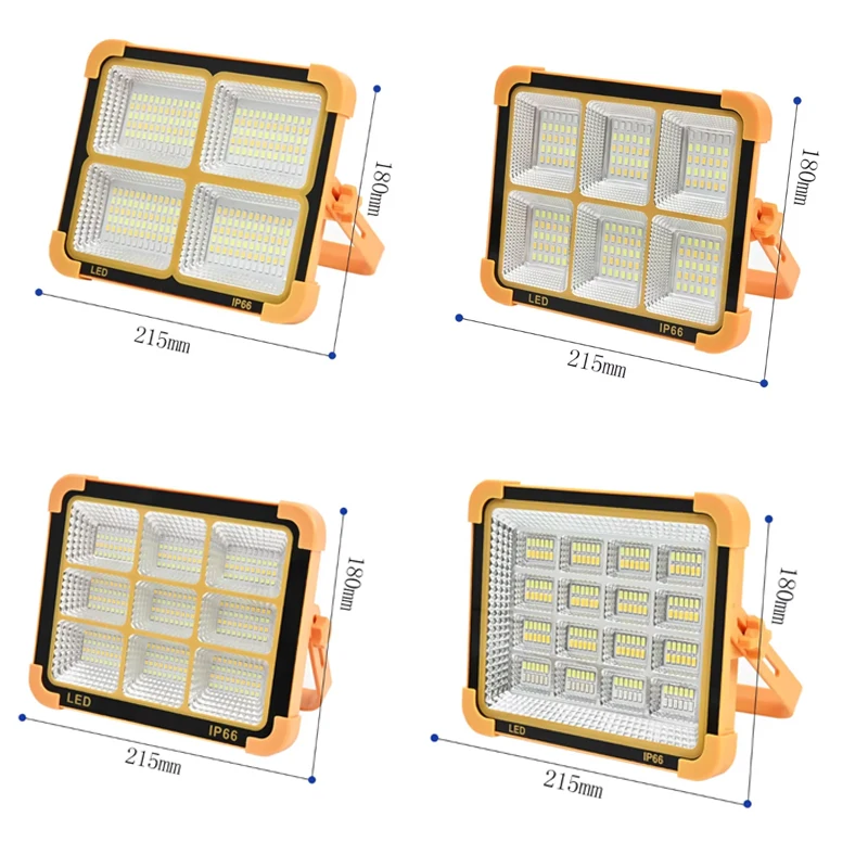 Floodlight USB Rechargeable Portable Solar LED Tent Light Lantern Emergency Camping Bulb Outdoor Work Light