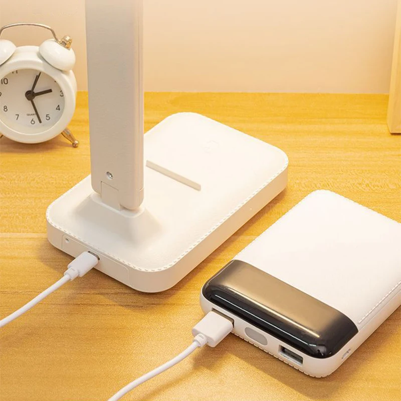 Imagem -06 - Led Dimmable Touch Night Light Desk Lamp Níveis Usb Recarregável Proteção para os Olhos Lâmpada de Mesa Dobrável para Quarto Mesa de Cabeceira