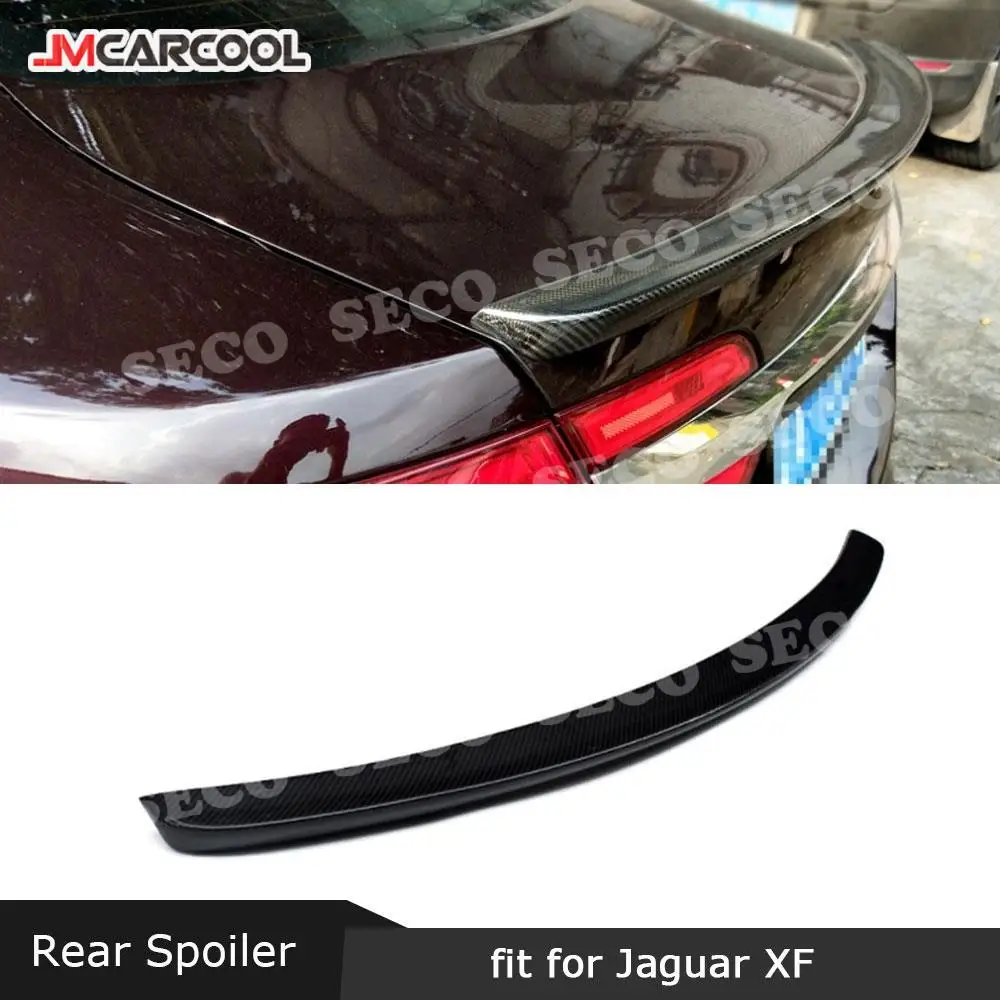 

JMCARCOOL For Jaguar XF X250 XF X260 Sedan 2009-2019 Rear Spoiler Carbon Fiber Trunk Boot Duck Trim Sticker Wings Car Styling