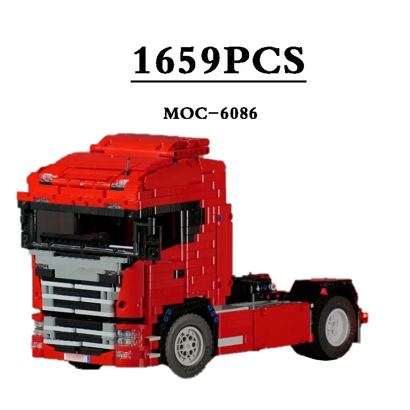 

Building Blocks MOC-6086 Classic Car Red Truck Head Racing Building Blocks Stitching Model 1659PCS Kids PuzzleDIY Christmas Gift