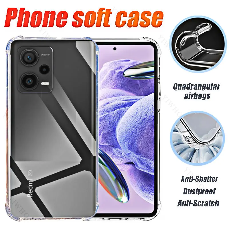 حافظة لهاتف شاومي ريدمي نوت 12 برو من السيليكون الناعم ، أغطية شفافة ، 12 برو بلس ، 6.67 بوصة ، 22101316UCP