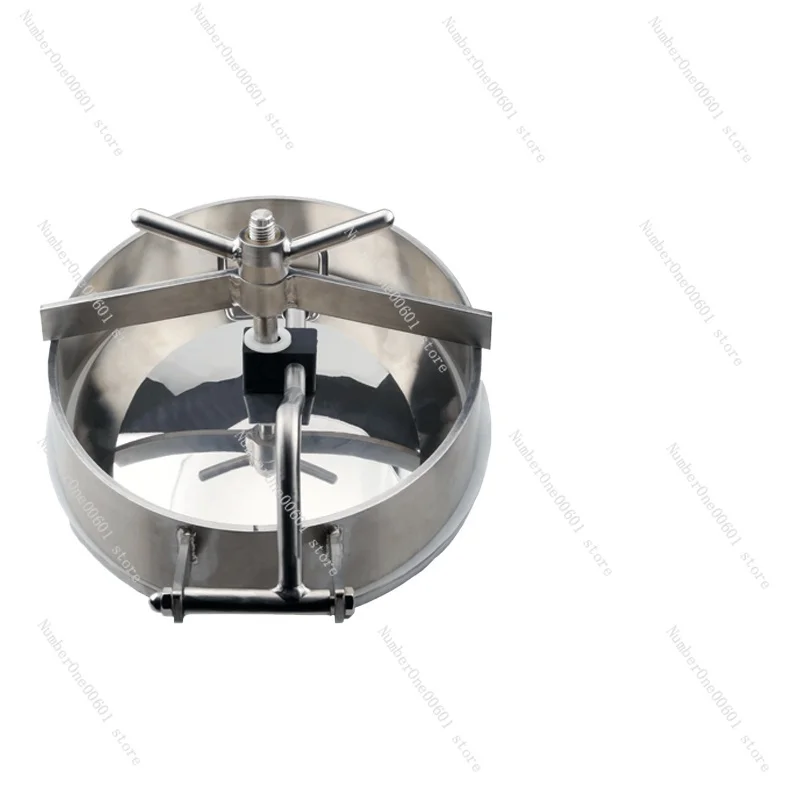 304 Stainless Steel Oval Shaped Manhole with Side Pressure Manhole Cover for Food Grade Fermentation Tank Bottom Manhole