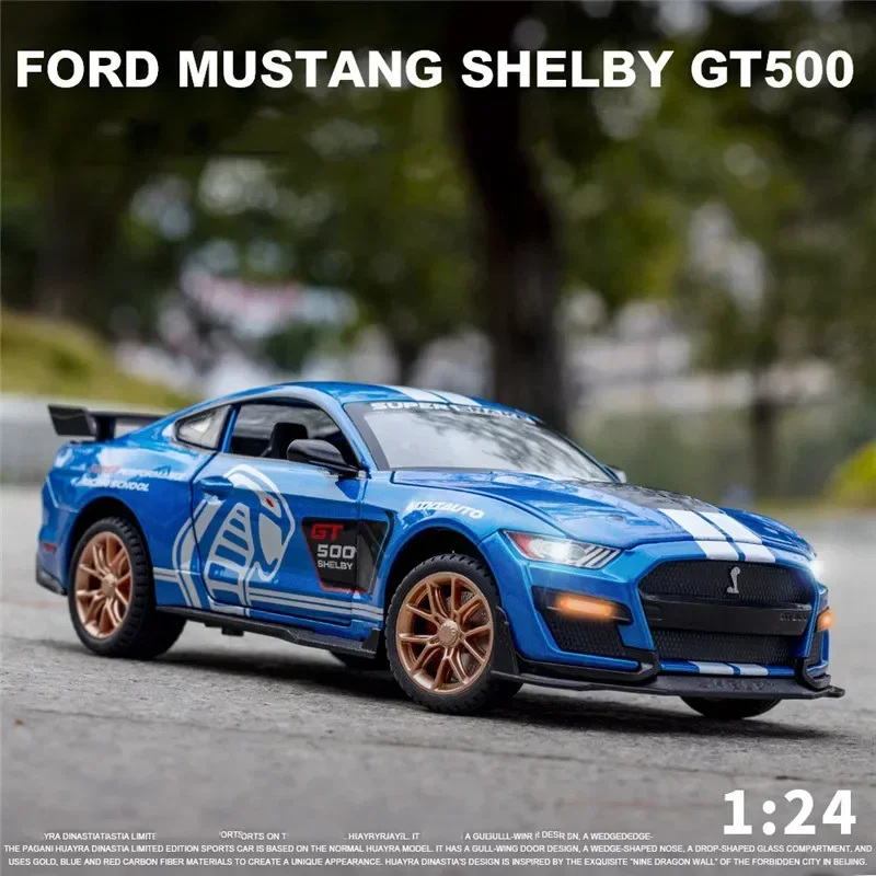 

Модель автомобиля FORD MUSTANG SHELBY GT500 1:24 из сплава, литой и игрушечный автомобиль, игрушечный автомобиль, детские игрушки для детей, рождественские подарки, игрушка для мальчиков