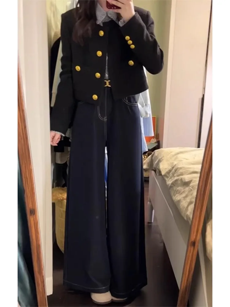 

Женский твидовый жакет с воротником, зимний, в стиле ретро, винтажный, с эффектом потертости, выцветший, облегающий, повседневный, спортивный, для активного отдыха, нежный