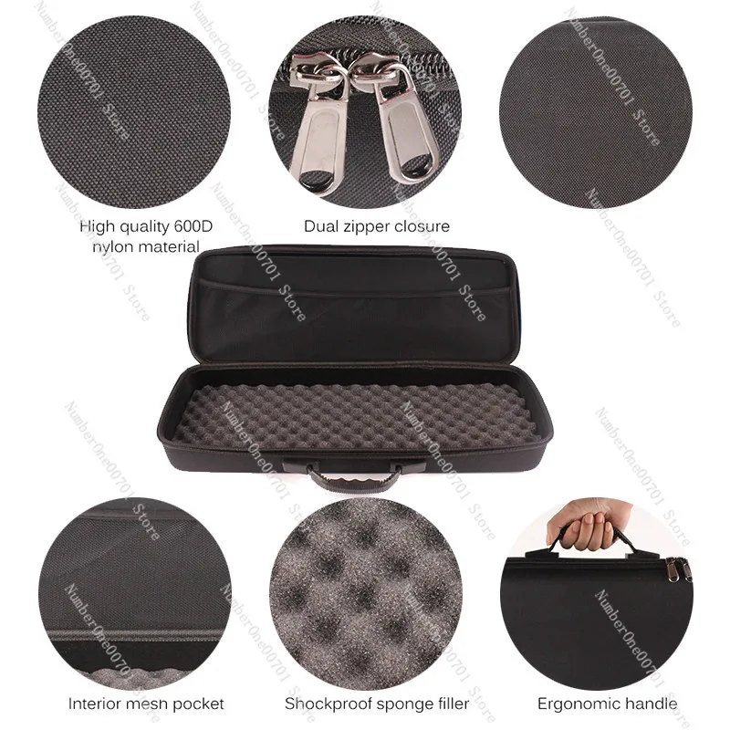Hard Case Fishing Tackle Bag - EVA Foam Organizer for Rods, Reels & Tools, Portable Gear Storage Box