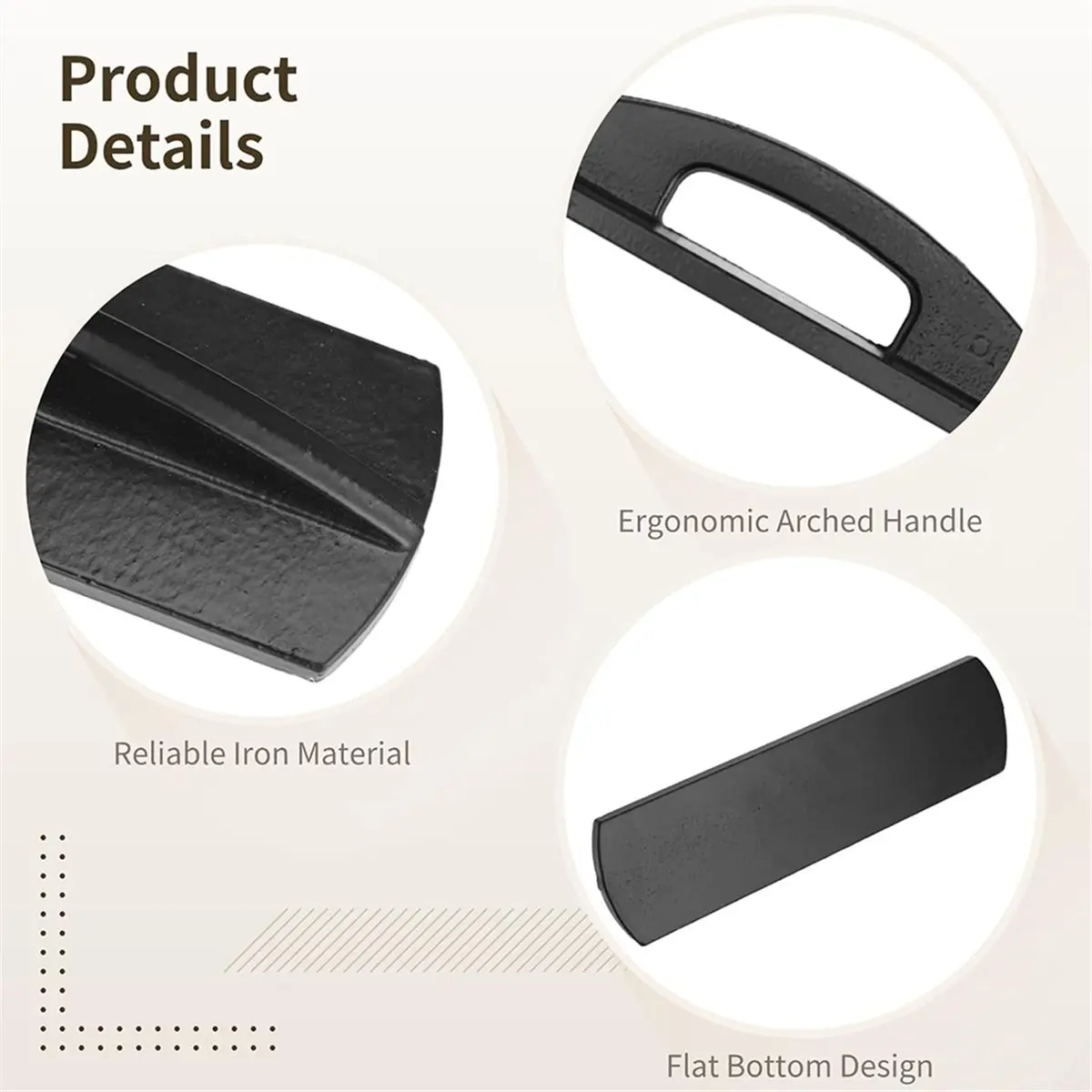 

2 Pcs Cast Iron Sewing Weights for Fabric, Quilting & Tailoring, 9.8 X 2.8 X 2.4 in, Black