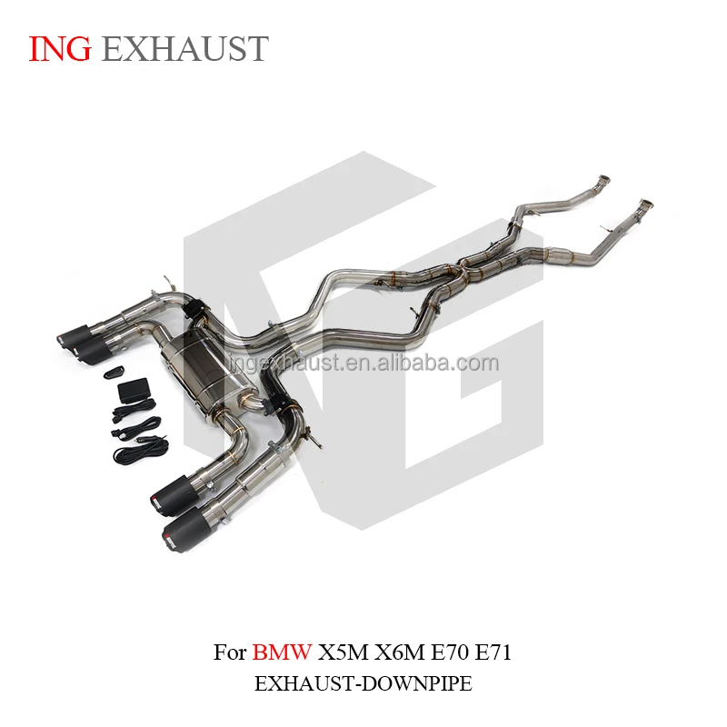 For BMW X5M X6M E70 E71 ING Popular Stainless Steel Exhaust System Valve Catback with High Performance Auto Turning Pipe Parts