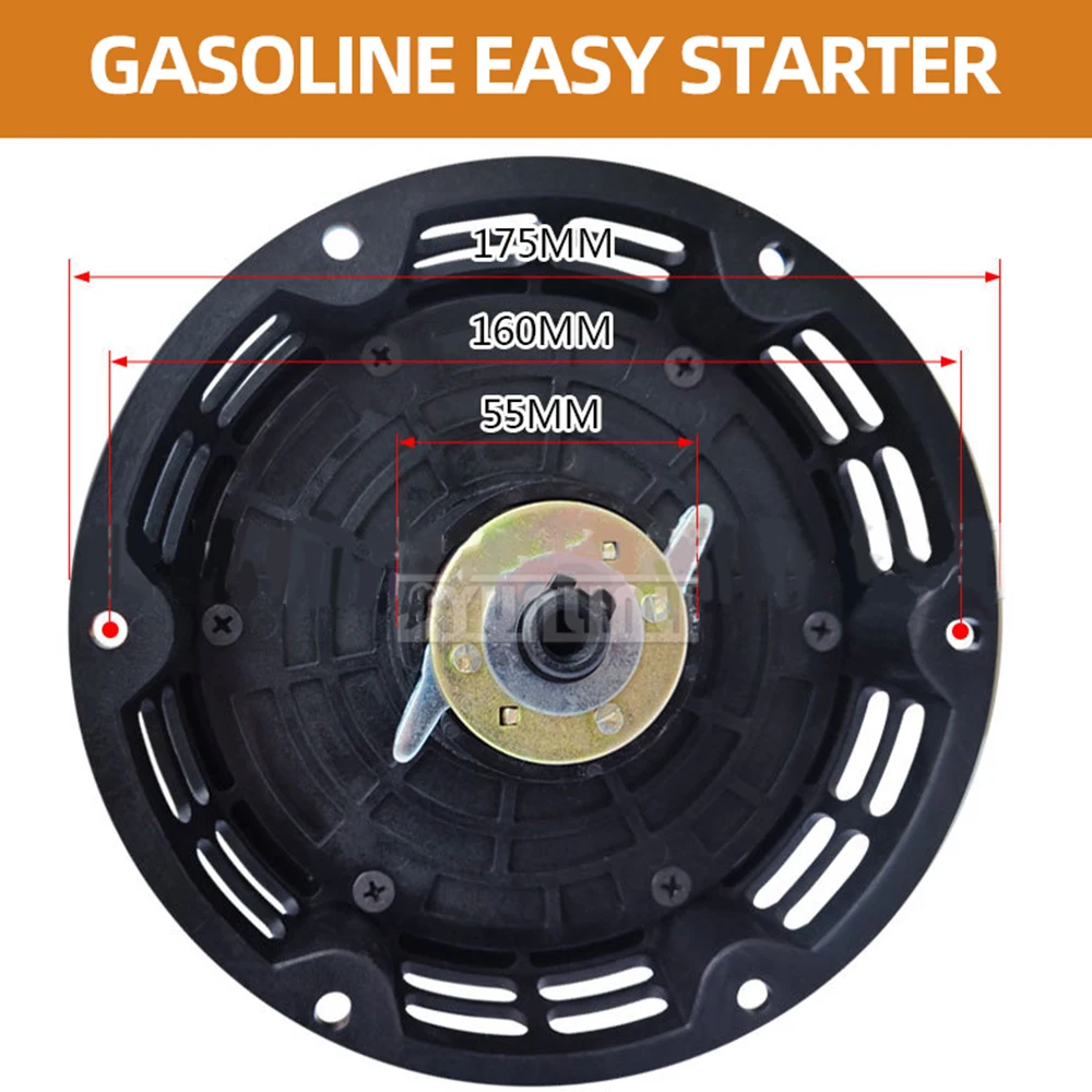 168/170F Start-Montagesatz, Motor, handgekurbelter No-Pull-Starter für Mikro-Pinne-Sprühgerät, Wasserpumpe, Generator, Kunststoffgehäuse