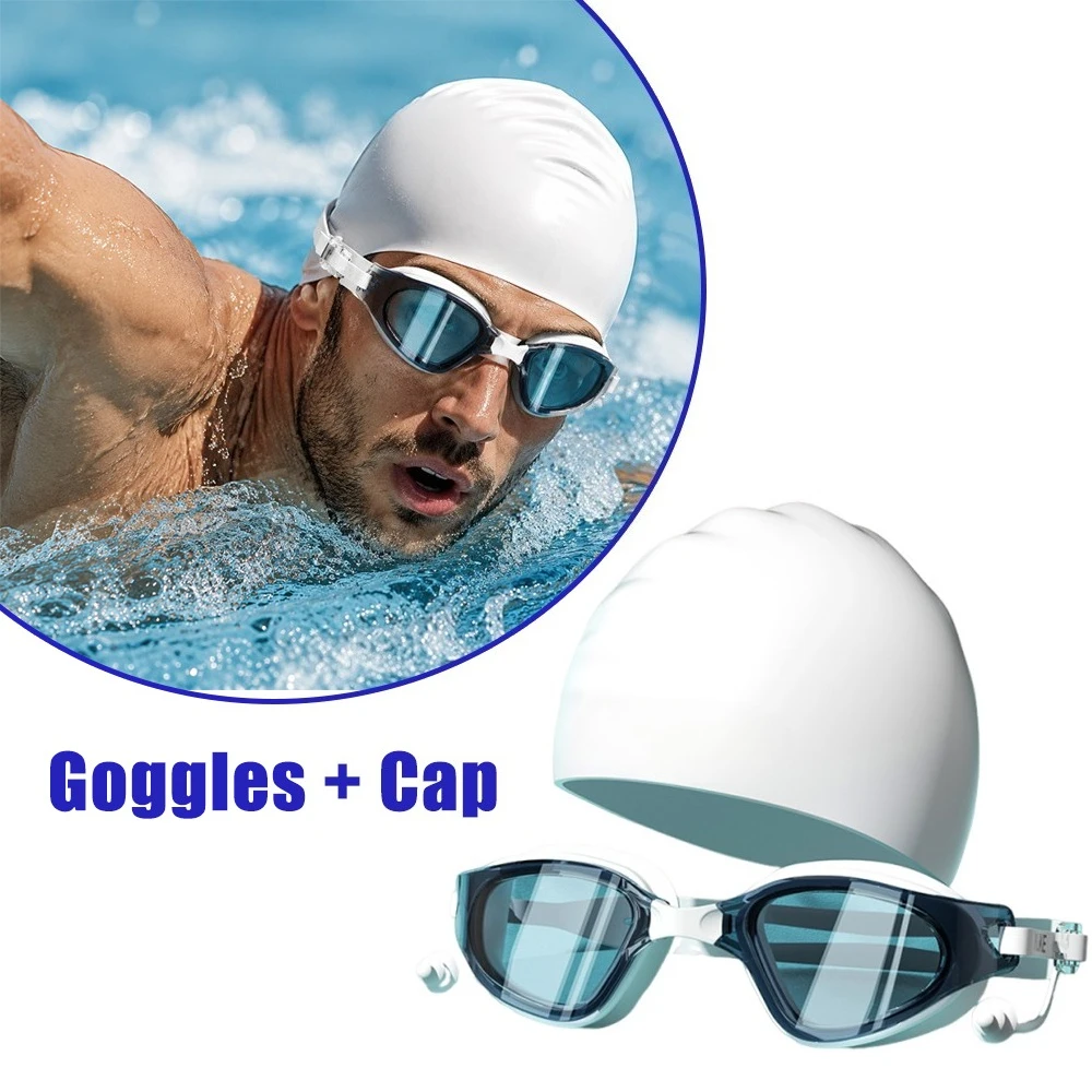 Professional Professional Swimming Goggles Cap HD Waterproof Anti Fog Silicon Water Racing Sports Equipment for Men Swimming Cap Swim Eyewear - Aliexpress Deal
