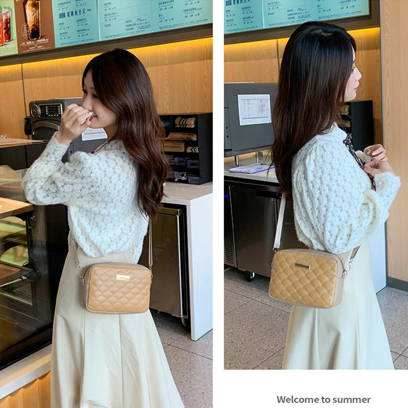 Hot sale Small Messenger Bag For Women Simple Solid color Embroidery Camera Female Shoulder Bag Fashion Ladies Crossbody Bags