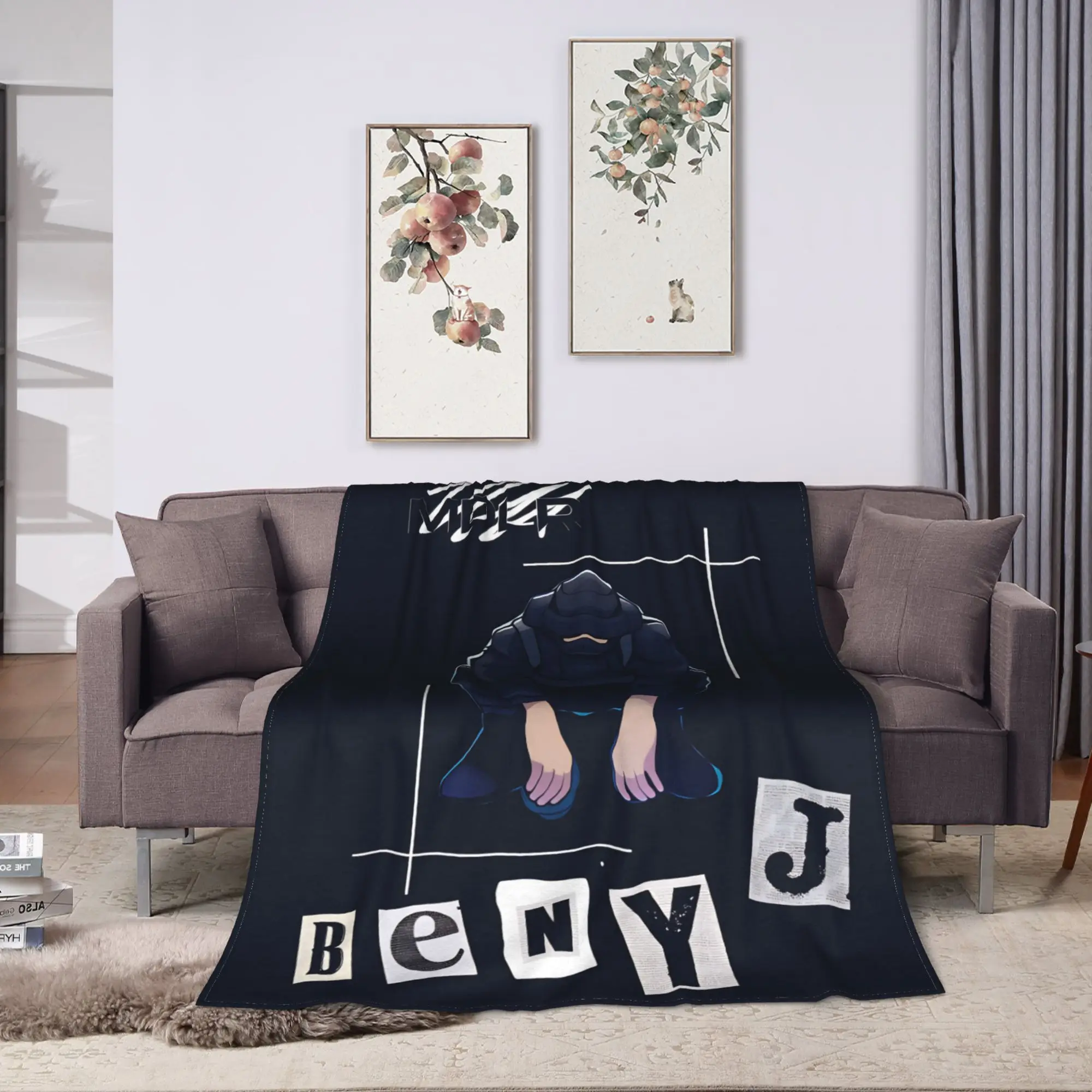 B-bENY Rapper JR  Flannel Blanket  Soft Warm Bedding Throws for Home Decor Camping Street Trend Bedspread Sofa Bed Cover
