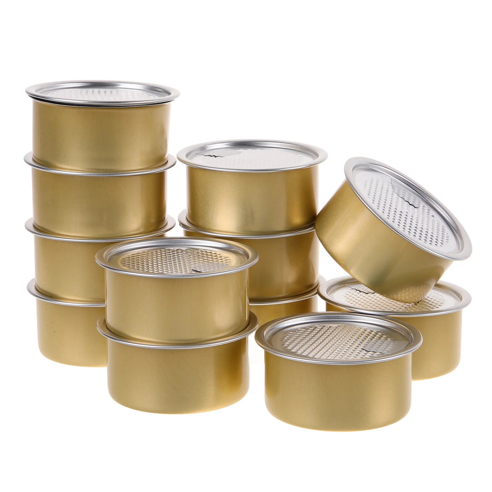 

12 Pcs Can Box Cat Food Storage Holiday Cookie Tin with Cover Large Pet Tins Lids Aluminum Snack