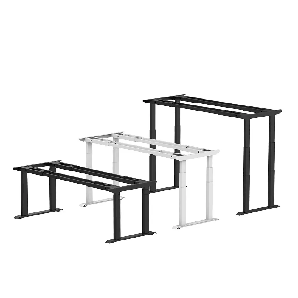 Dual Motors 4 Legs Standing Desk Adjustable Height Desk Splice Board Home Office Computer Workstation Electric Sit Stand Desk