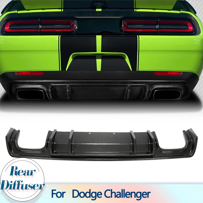 

Rear Bumper Diffuser Lip Spoiler For Dodge Challenger Coupe 2016-2019 Carbon Fiber Car Racing Rear Bumper Diffuser Lip Protector