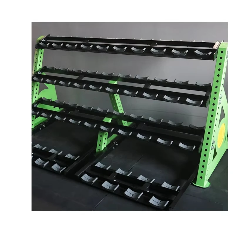 Equipo de fitness Juego de mancuernas hexagonales de 2,5 kg-50 kg con estante Estante y soporte para mancuernas de cuatro capas