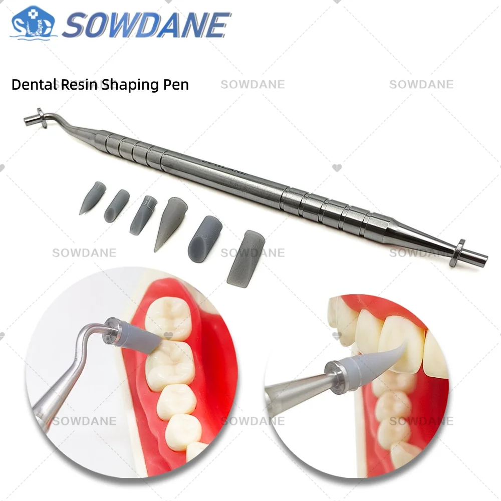 

Dental Stainless Steel handle Shaping Silicone Soft Head Adhesive Tools For Porcelain Teeth Composite Cement Resin Brush Pens