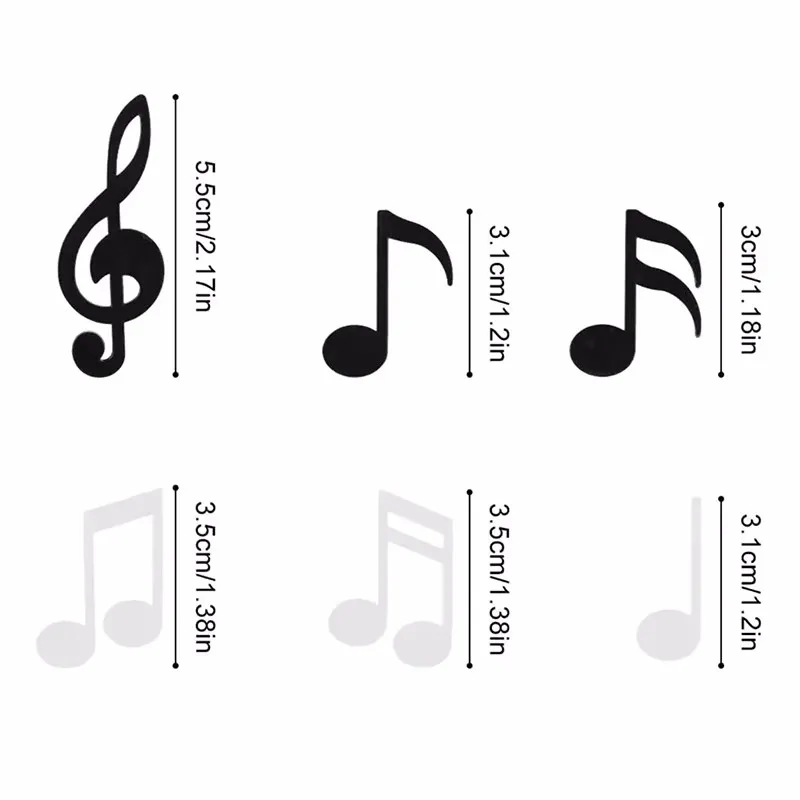 6-30pcs Musical Note Fridge Magnet Refrigerator Magnetic Photo Message Sticker Note Stick Office Home Kitchen Decoration Gift