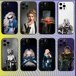 Singer M-Madonna Phone Case For iPhone 16,15,14,13,12,11,Pro,X,XS,Max,XR,Plus,Mini Soft Black Cover