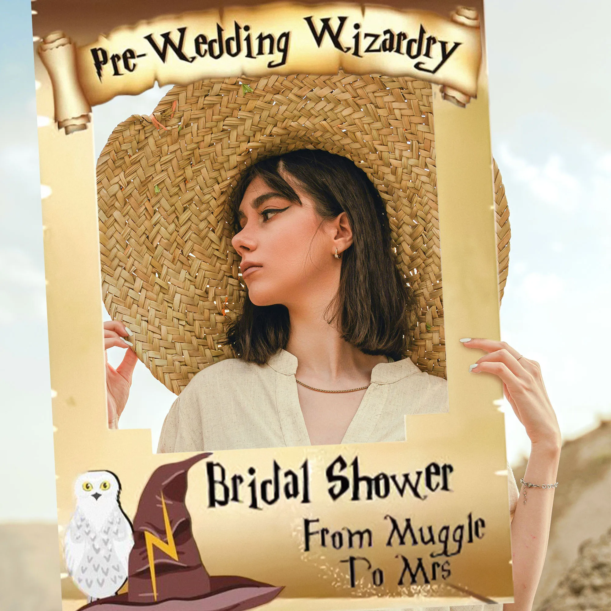 From Muggle to Mrs Party Supplies Wizard Bridal Shower Decoration Wizard Wedding Engagement Bachelorette Party Photo Booth Props