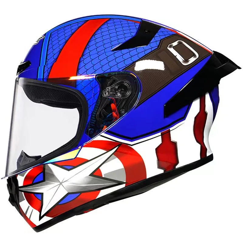 New Design Dot Approved Full Face Motorbike Motorcycle Helmet ABS Custom Cool Classic Racing Full Face Motorcycle Helmet