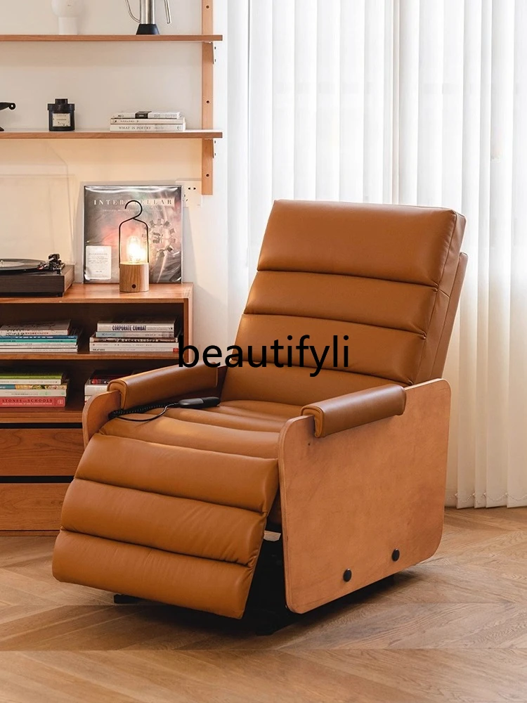 

New Electric Sofa Single Chair Functional Sofa Retro First Class Vintage Light Luxury