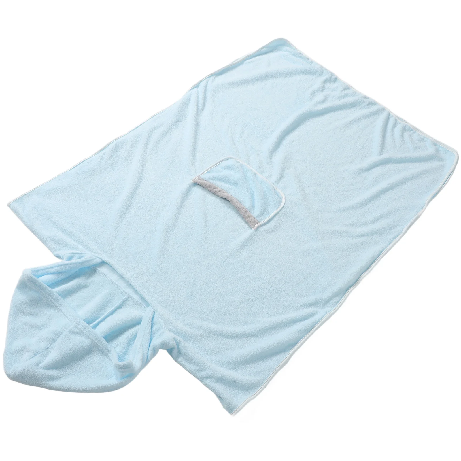 

Coral Fleece Hooded Bathrobe for Women Quick Dry Absorbent Warm Soft Wearable Bathrobe Cozy Spa Home Robe Bathrobes for Women