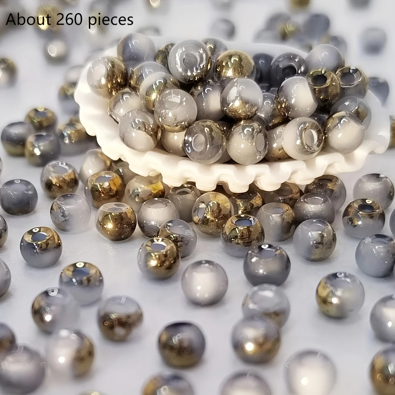 DIY handgemaakte sieradenmaterialen met ronde kralen, kleurrijke kralen, accessoires voor het maken van armbanden, oorbellen en kettingen