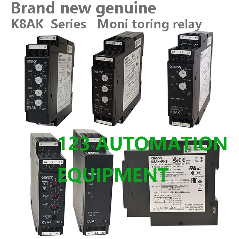 

Authentic New Omron K8AK-AS2 LS1 TH11S PA2 PM2 PW2 PH1 PM1 Relays Moni Toring Relay