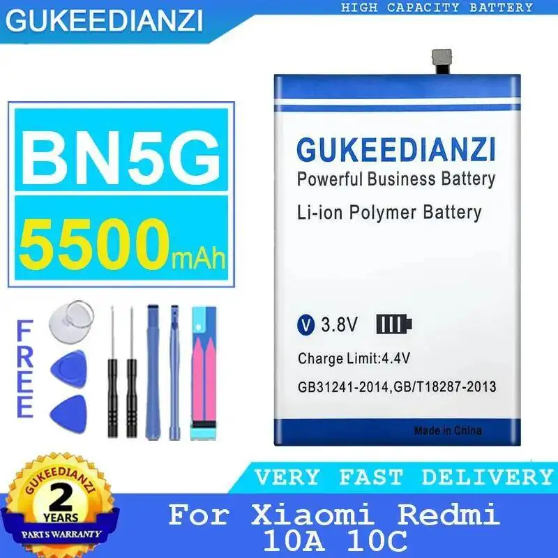 

BN5G For Xiaomi Redmi 10A 10C Mobile Phone Battery Premium Replacement 5500Mah