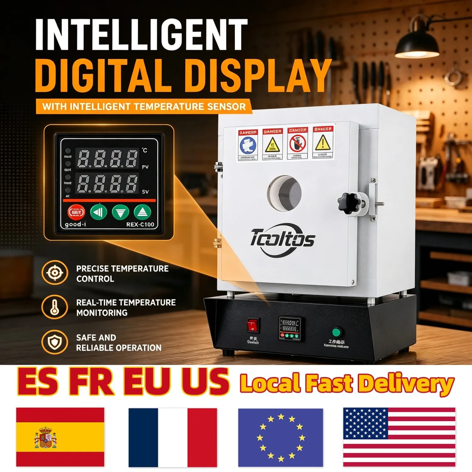 220V 1150 ℃   Four de fusion pour bijoux à cire perdue 1500W, four de moulage de bijoux avec fenêtre d'observation, affichage numérique intelligent, incubateur haute température, four à moufle thermostaté, machine de moulage de bijoux, outils de traitement