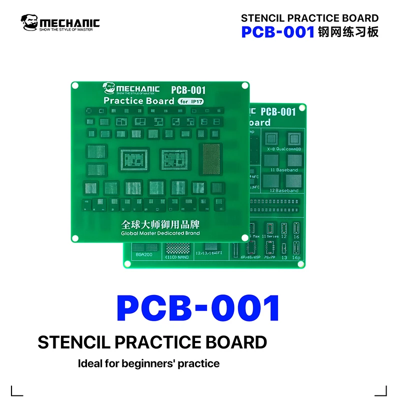 Mechanic PCB-001 Stencil Practice Board Solder-resistant Scratch-resistant Welding Mesh Repair Tools