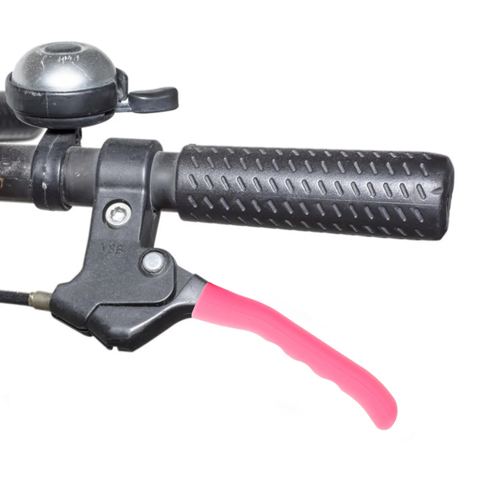 

Silicone Bike Brake Lever Covers Pink Foldable Small Wheel Sweat Absorption Vibration Reduction Handlebar Grips Protector Bike