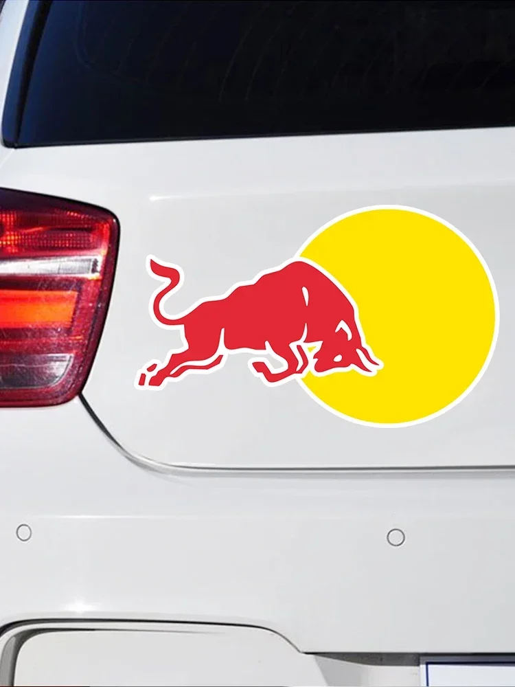 Personality Angry Bull Decal Car Decal Waterproof Car Trim Bumper Rear Window Laptop Decal, 10cm