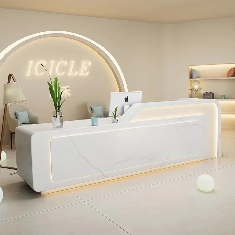 Restaurant Reception Desk Cabinet Accessories Lectern Standing Reception Desk Banco Modern Simple Bureau Meuble Office Furniture