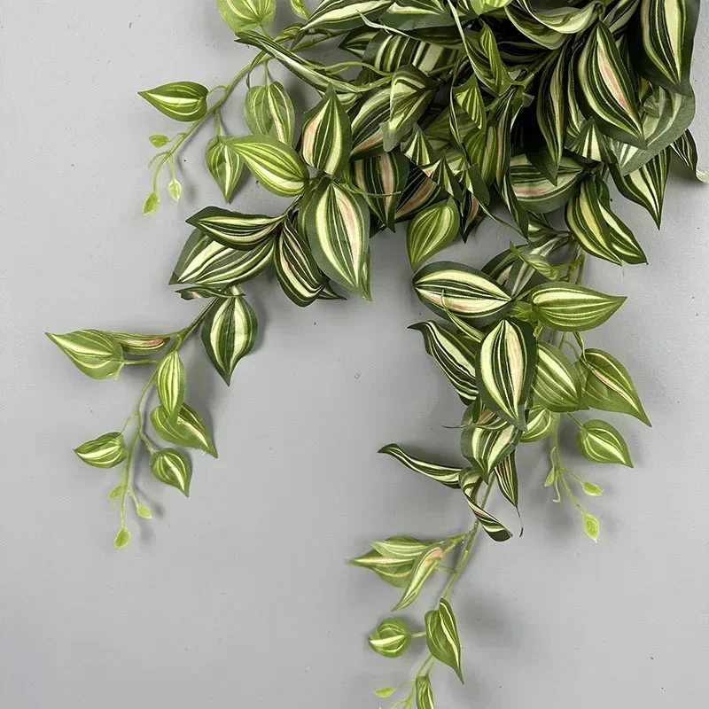 

2pcs Simulation Eyebrow Leaf Wall Hanging Green Plant Floral Door Head Decoration Artificial Plants Silk Eyebrow Leaves Vine