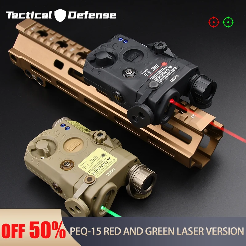 

Tactical PEQ Red And Green Laser Sight PEQ-15 LA-5 Fit 20mm Rail Airsoft Hunting Weapon Scout Light Outdoor Toy Weapon Light