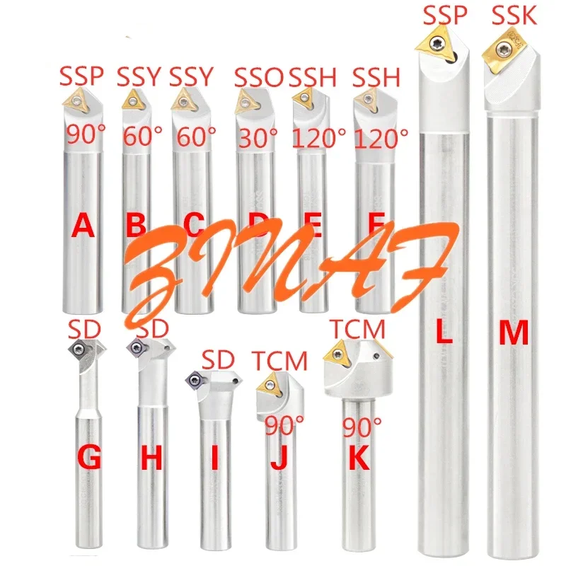حامل أدوات قاطعة المطحنة القابل للفهرسة 30/45/60 درجة TCMT APMT طحن إدراج أداة إزالة الأزيز ثقب داخلي الشطب #3