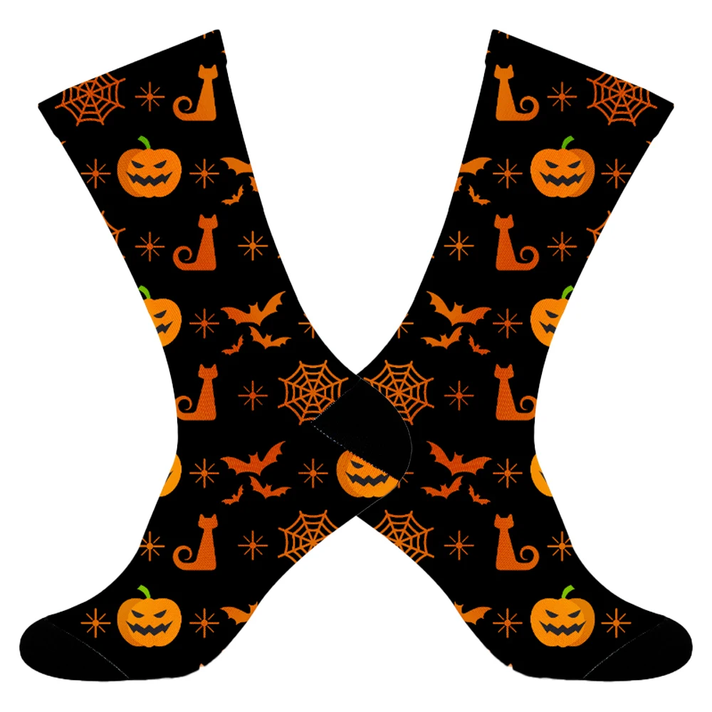 Funny Alien Pumpkin Skull New Monster Bat Girl Socks Fall Winter Halloween Men Socks