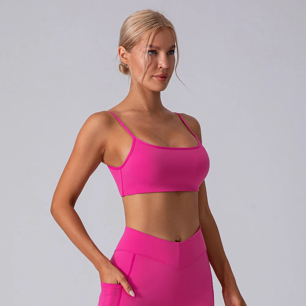 

Maxdutti 2026 Spring And Summer Knot U-shaped Backless Sexy Running Fitness Yoga Clothes Bra Women's Suspender Top T-shirt Camis