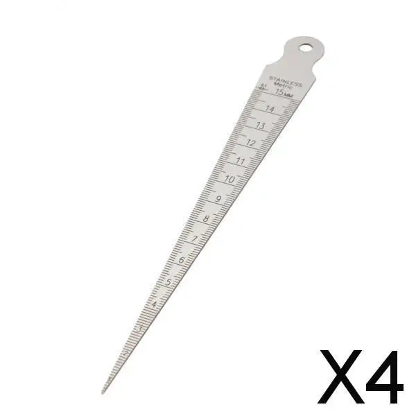 2-4pack Wedge Gauge Hole-Diameter Ruler Taper Gap Measurement 1-15mm (0.86mm