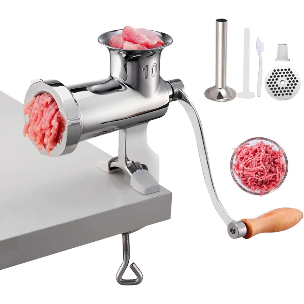 Manual Stainless Steel Meat Grinder, 1.8