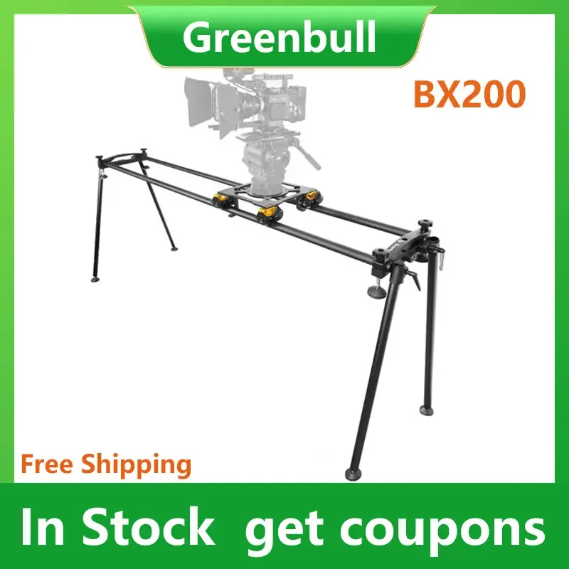 Greenbull BX200 Film Camera Slider Portable Photographic Pulley Slider Kit For RED FS7 Video Camera with 75mm&100mm Bowl