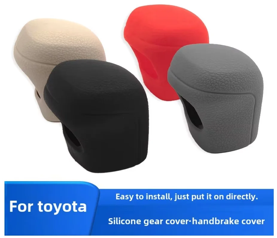 

Silicone Car Shift Knob Cover Anti-Slip Design Silicone Shift Knob Collars Auto Knob Protector For Toyota C-HR Camry Corolla