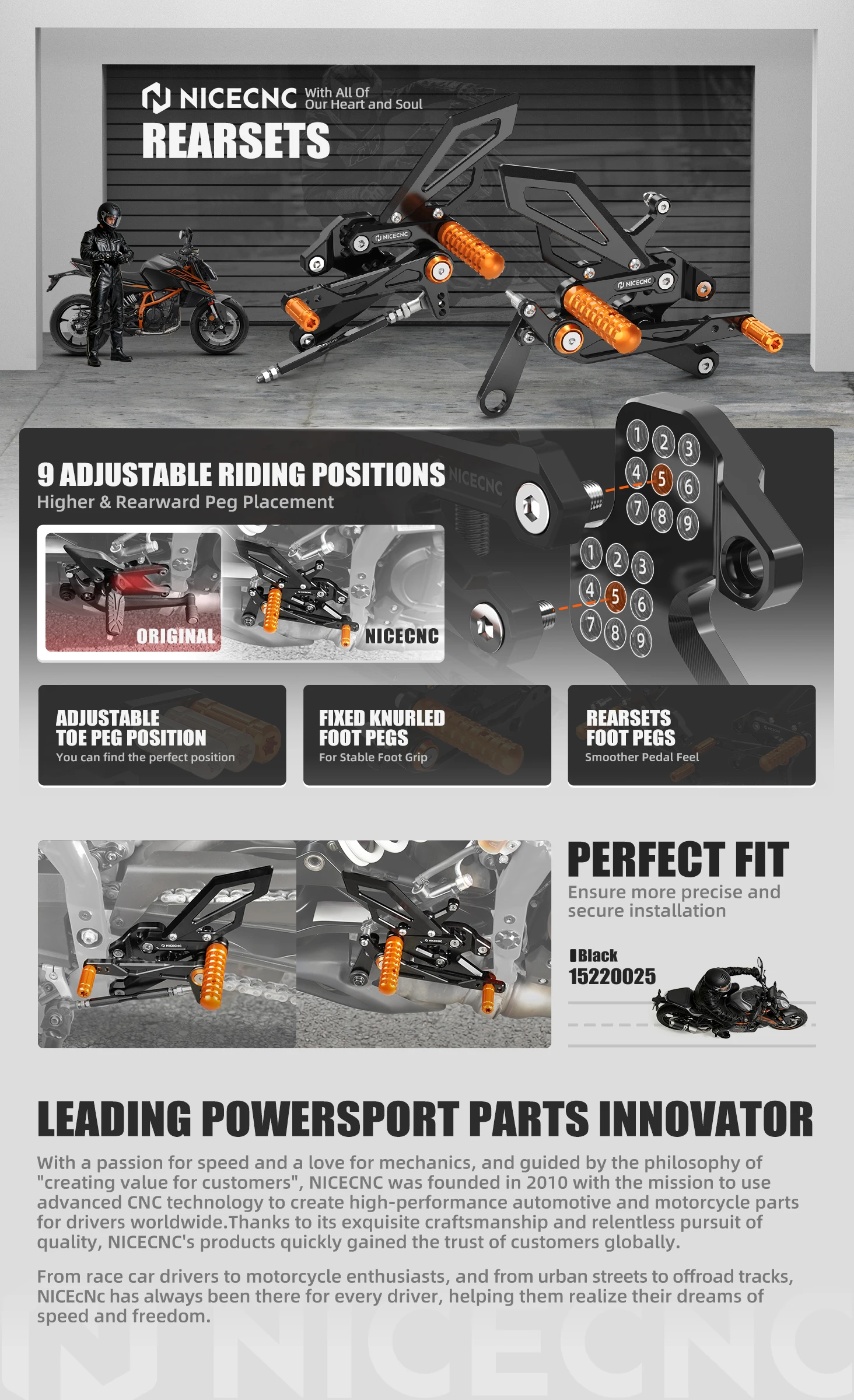 Für KTM 390 Duke 390Duke 2024 2025 2026 Verstellbare Hintere Fußrasten Fußstützen Zehenrasten Schalthebel aus Aluminium Duke 390 2024-2026 – Detail 1